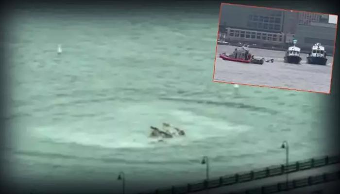 Amerika Birleşik Devletleri’ndeki Hudson Nehri düştü! Korkmuş görüntüler